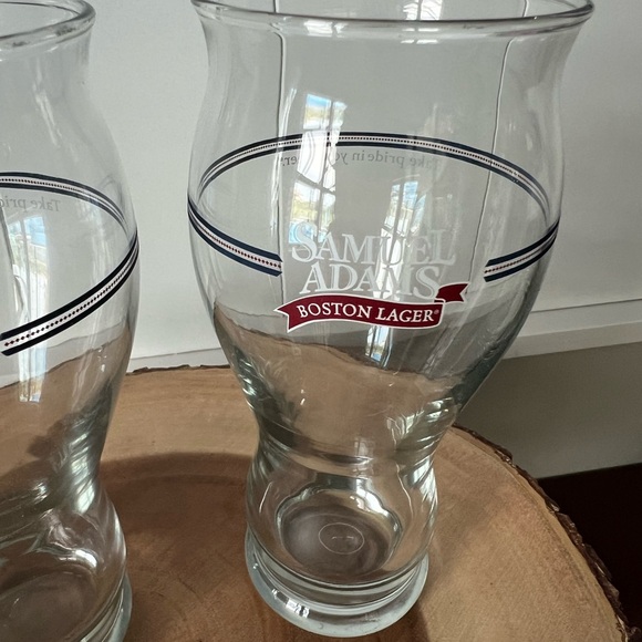 Sam Adams Lager beer Glass vintage set of 2 - Picture 4 of 7